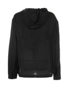 BLACK JACKET WITH ZIP AND HOOD ADD