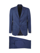 WOOL SUIT WITH TWO BUTTONS SARTORIA LATORRE BLUE 56