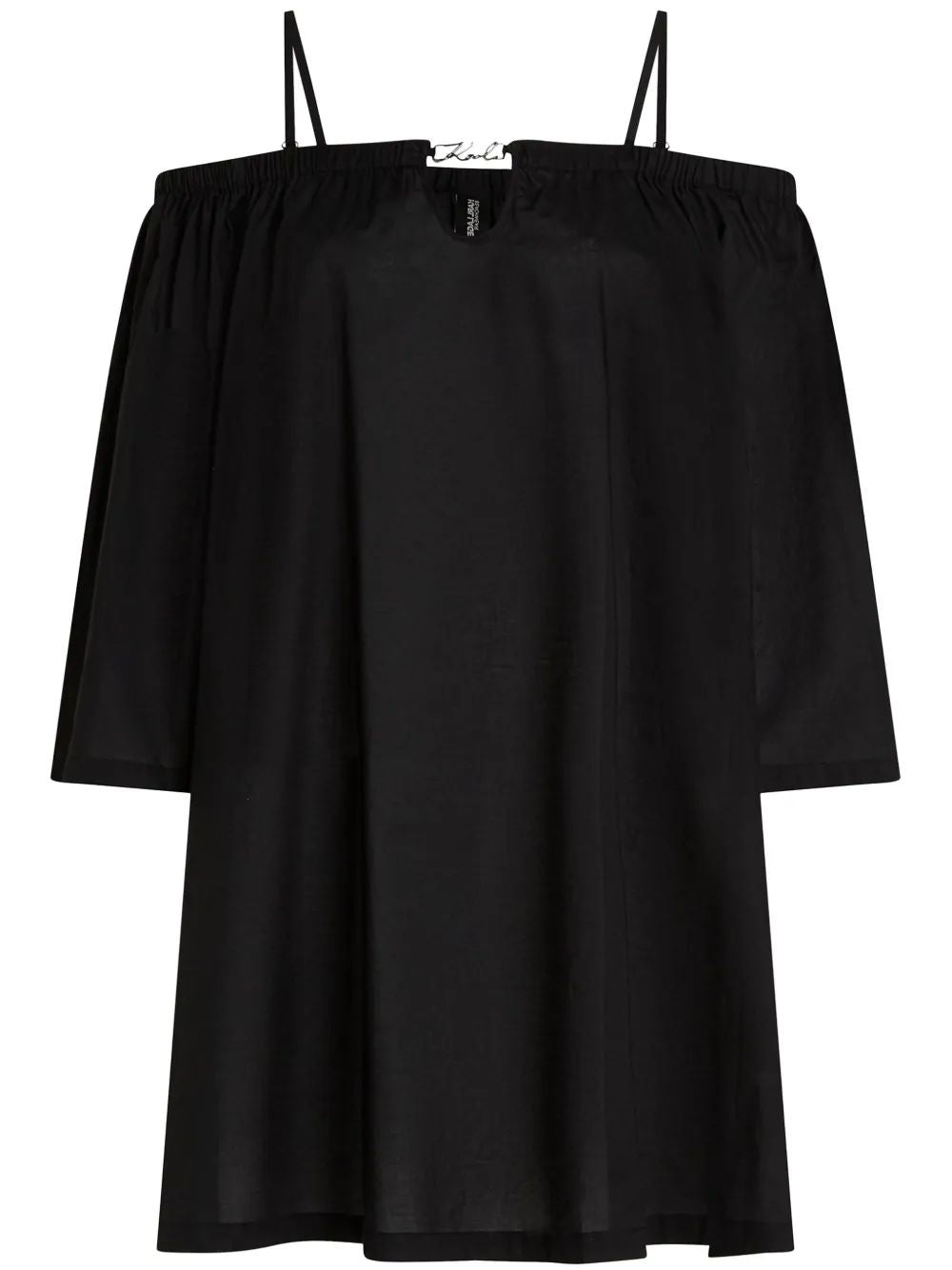 KARL LAGERFELD SIGNATURE OFF-SHOULDER SHEER BEACH DRESS – Lord