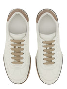 WHITE LEATHER FLAT SHOES Dolce & Gabbana
