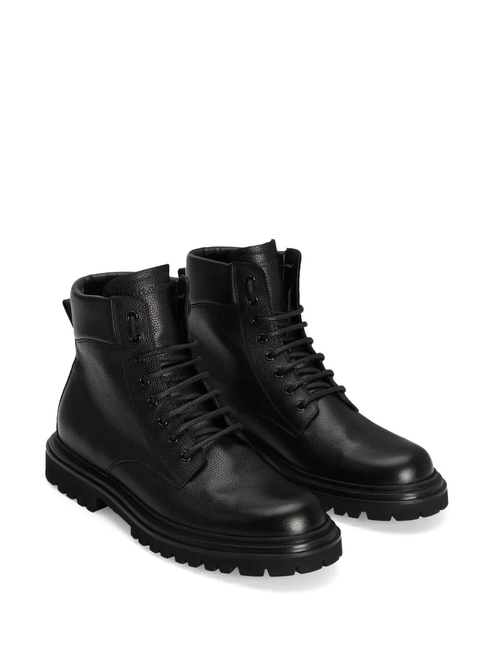 LEATHER BOOTS WITH LACE-UP DESIGN Dolce & Gabbana