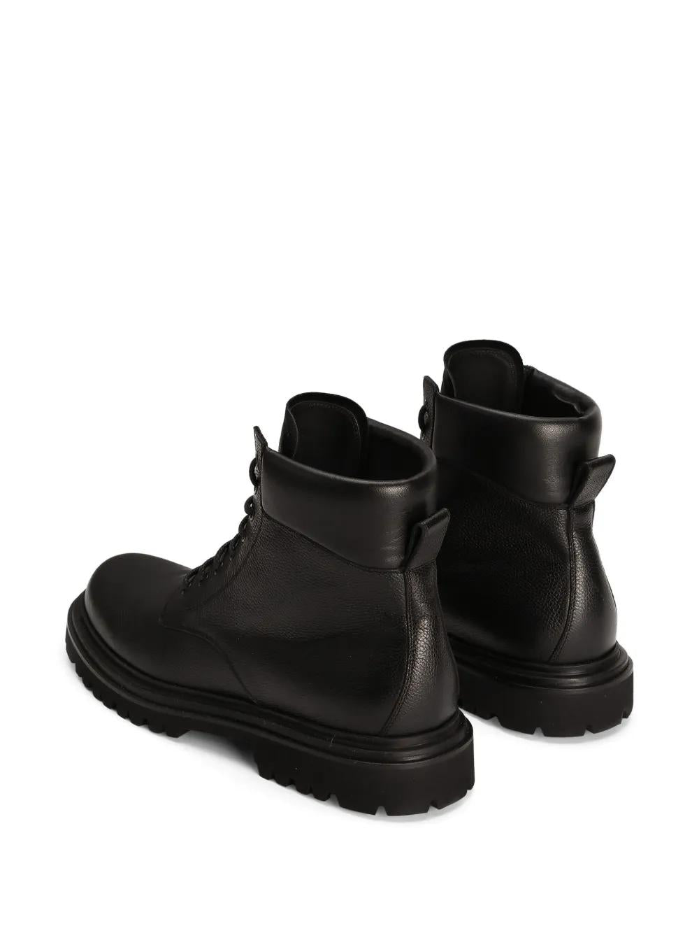 LEATHER BOOTS WITH LACE-UP DESIGN Dolce & Gabbana