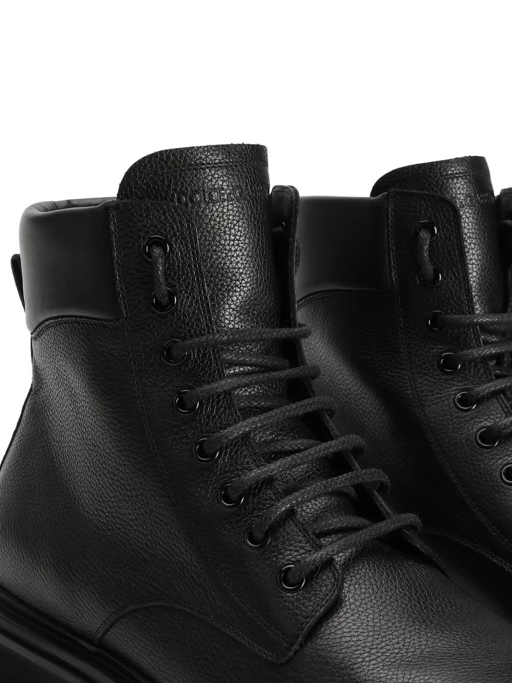 LEATHER BOOTS WITH LACE-UP DESIGN Dolce & Gabbana