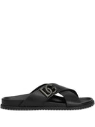 CALFSKIN SANDAL Dolce & Gabbana BLACK 41