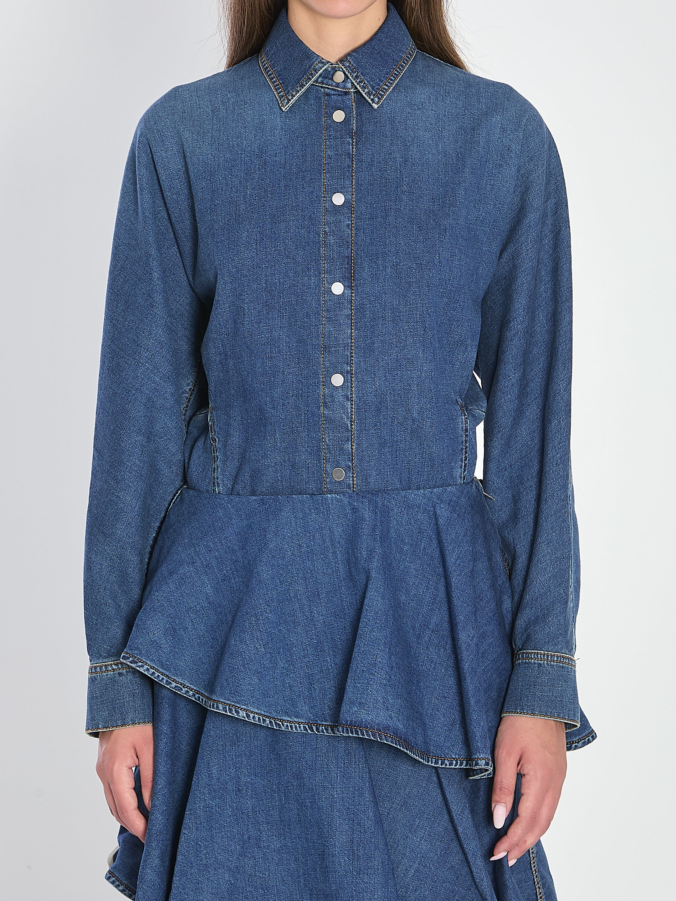 ROUND DENIM SHIRT Alaia BLUE 36