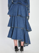 SPIRAL SKIRT IN DENIM Alaia