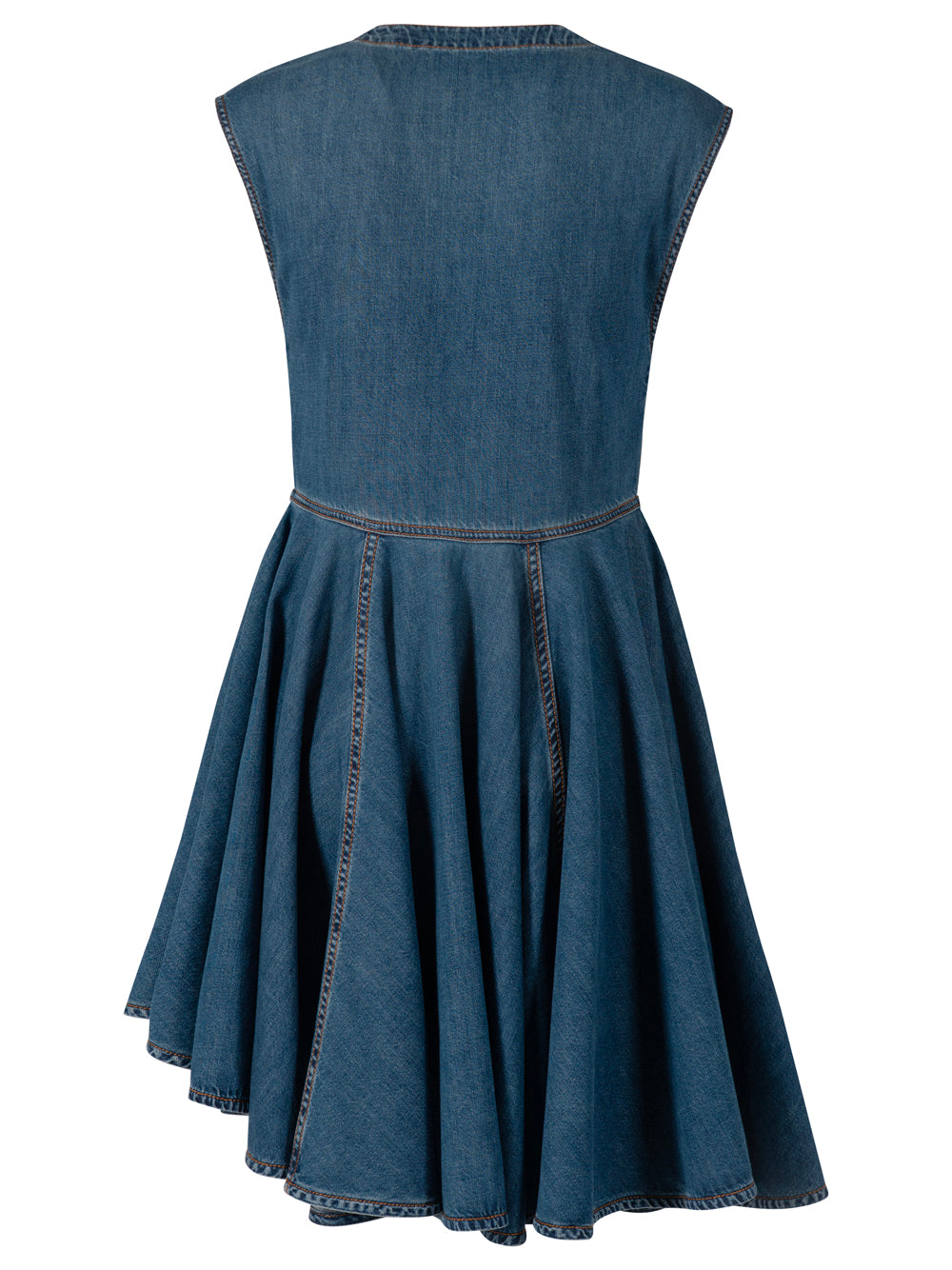 DEEP STONE DENIM WRAP DRESS Alaia