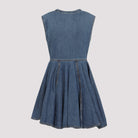 DEEP STONE DENIM WRAP DRESS Alaia