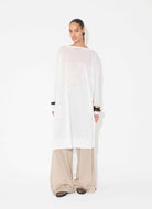 WHITE CAFTAN WITH SIDE OPENINGS Alaia