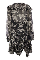 PRINTED SILK VOILE DRESS WITH RUFFLES Elisabetta Franchi