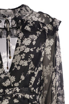 PRINTED SILK VOILE DRESS WITH RUFFLES Elisabetta Franchi