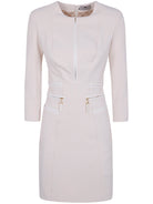 DOUBLE CREPE STRECH DRESS Elisabetta Franchi WHITE 42