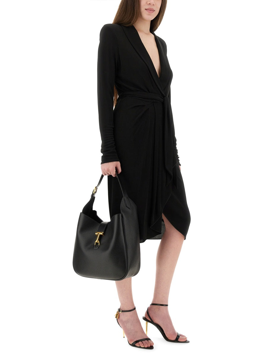 BLACK VISCOSE DRESSES Tom Ford
