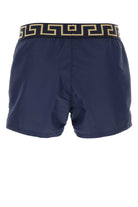 BLUE POLYESTER SWIMMING SHORTS Versace