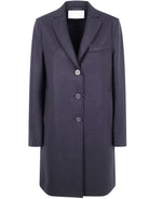 WOMEN TOPCOAT PRESSED WOOL Harris Wharf London BLACK 46