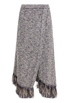FRINGED WRAP SKIRT Paco Rabanne blue 38