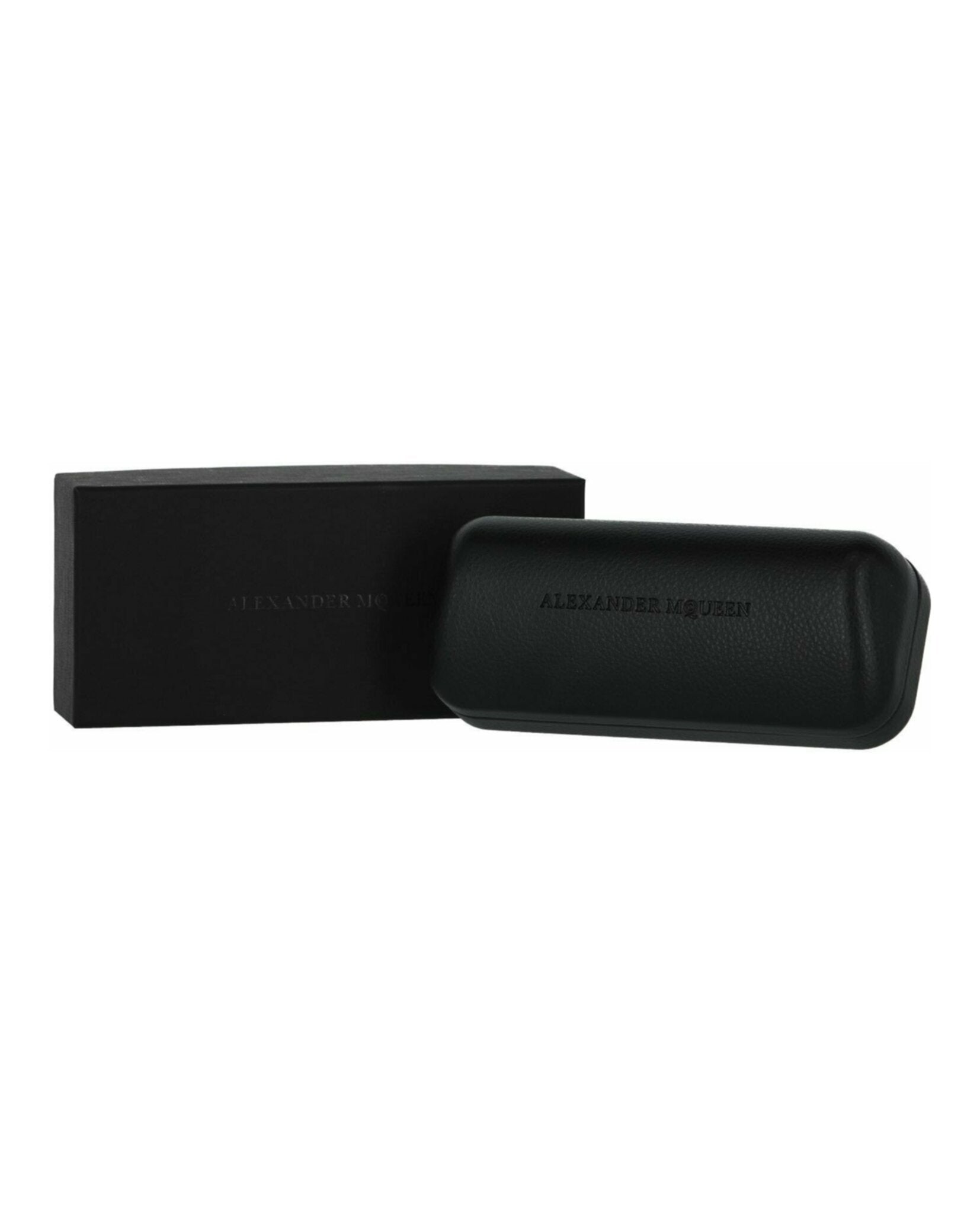 Cream recycled acetate sunglasses by Alexander McQueen, alternate angle view