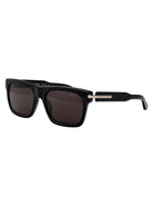 BLACK-BLACK-GREY RECYCLED ACETATE SUNGLASSES Alexander McQueen