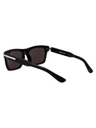 BLACK-BLACK-GREY RECYCLED ACETATE SUNGLASSES Alexander McQueen