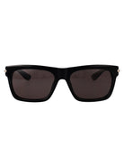 BLACK-BLACK-GREY RECYCLED ACETATE SUNGLASSES Alexander McQueen BLACK-BLACK-GREY 55