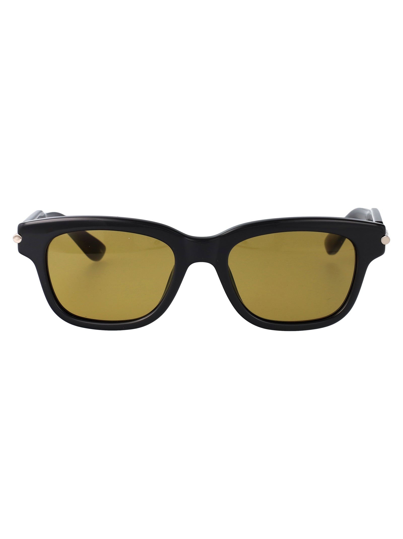 GREY-GREY-YELLOW RECYCLED ACETATE SUNGLASSES Alexander McQueen GREY-GREY-YELLOW 51