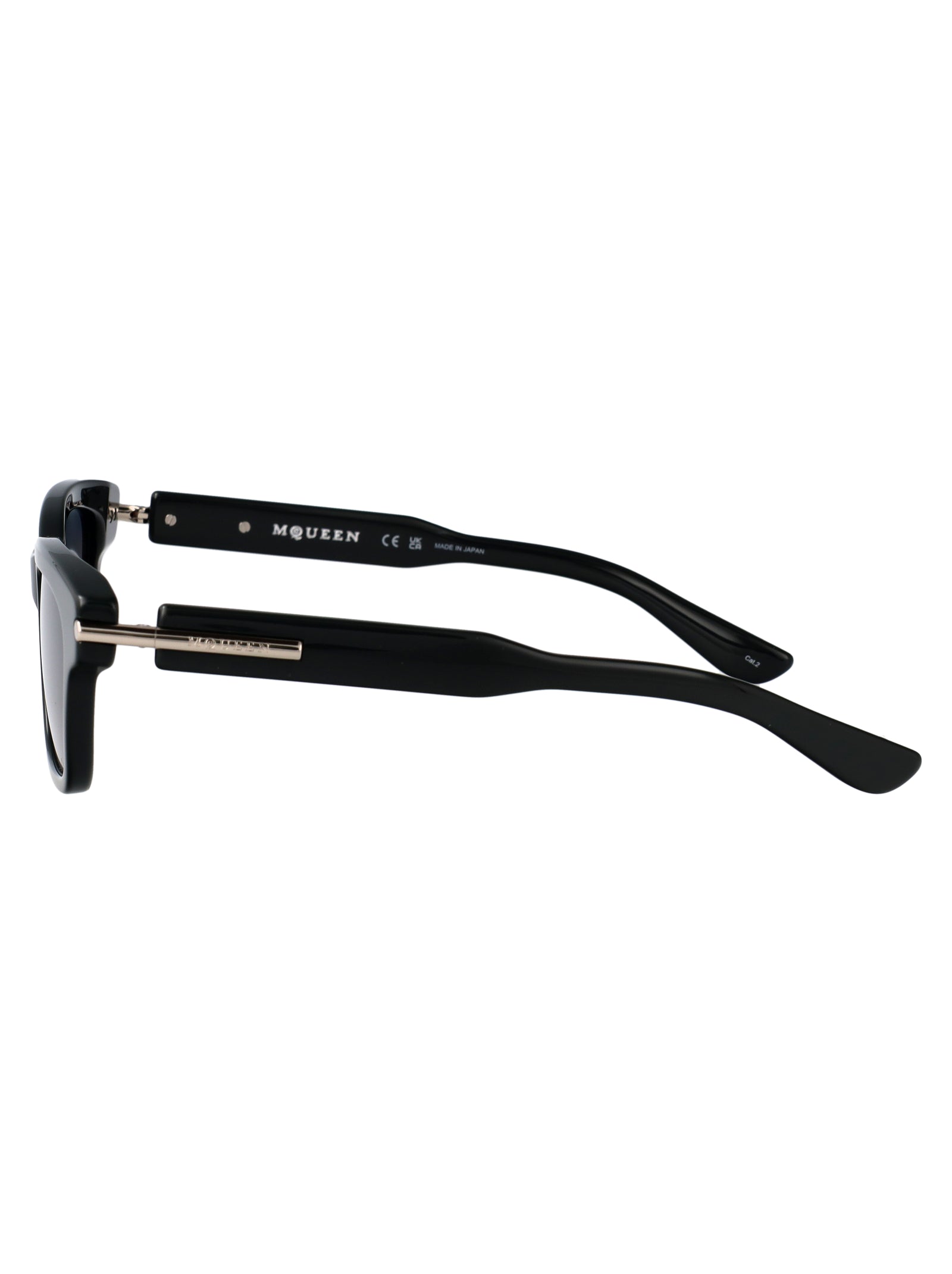 GREEN-GREEN-GREY RECYCLED ACETATE SUNGLASSES Alexander McQueen