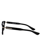 BLACK-BLACK-TRANSPARENT RECYCLED ACETATE GLASSES Alexander McQueen