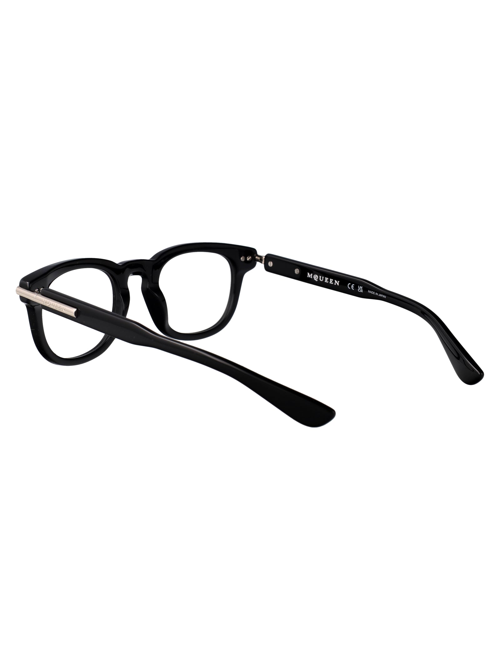 BLACK-BLACK-TRANSPARENT RECYCLED ACETATE GLASSES Alexander McQueen