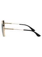 GOLD-GOLD-GREEN METAL SUNGLASSES Alexander McQueen