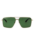 GOLD-GOLD-GREEN METAL SUNGLASSES Alexander McQueen GOLD-GOLD-GREEN 60