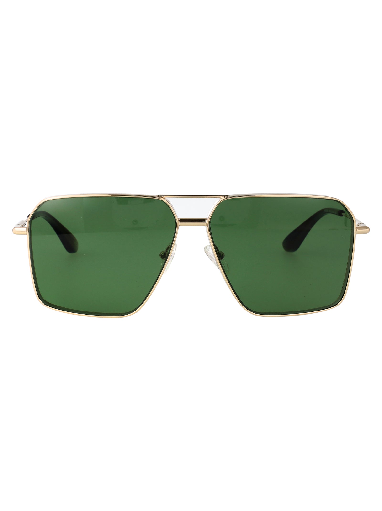 GOLD-GOLD-GREEN METAL SUNGLASSES Alexander McQueen GOLD-GOLD-GREEN 60
