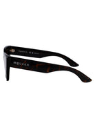 HAVANA-HAVANA-BROWN RECYCLED ACETATE SUNGLASSES Alexander McQueen