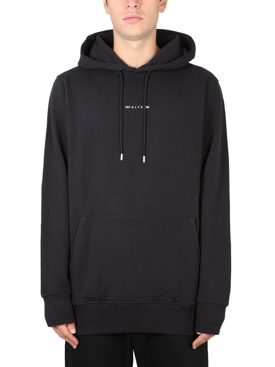 FELPA CON STAMPA LOGO 1017 ALYX 9SM BLACK XS
