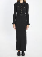 RIBBED KNIT MAXI DRESS Self-Portrait BLACK S