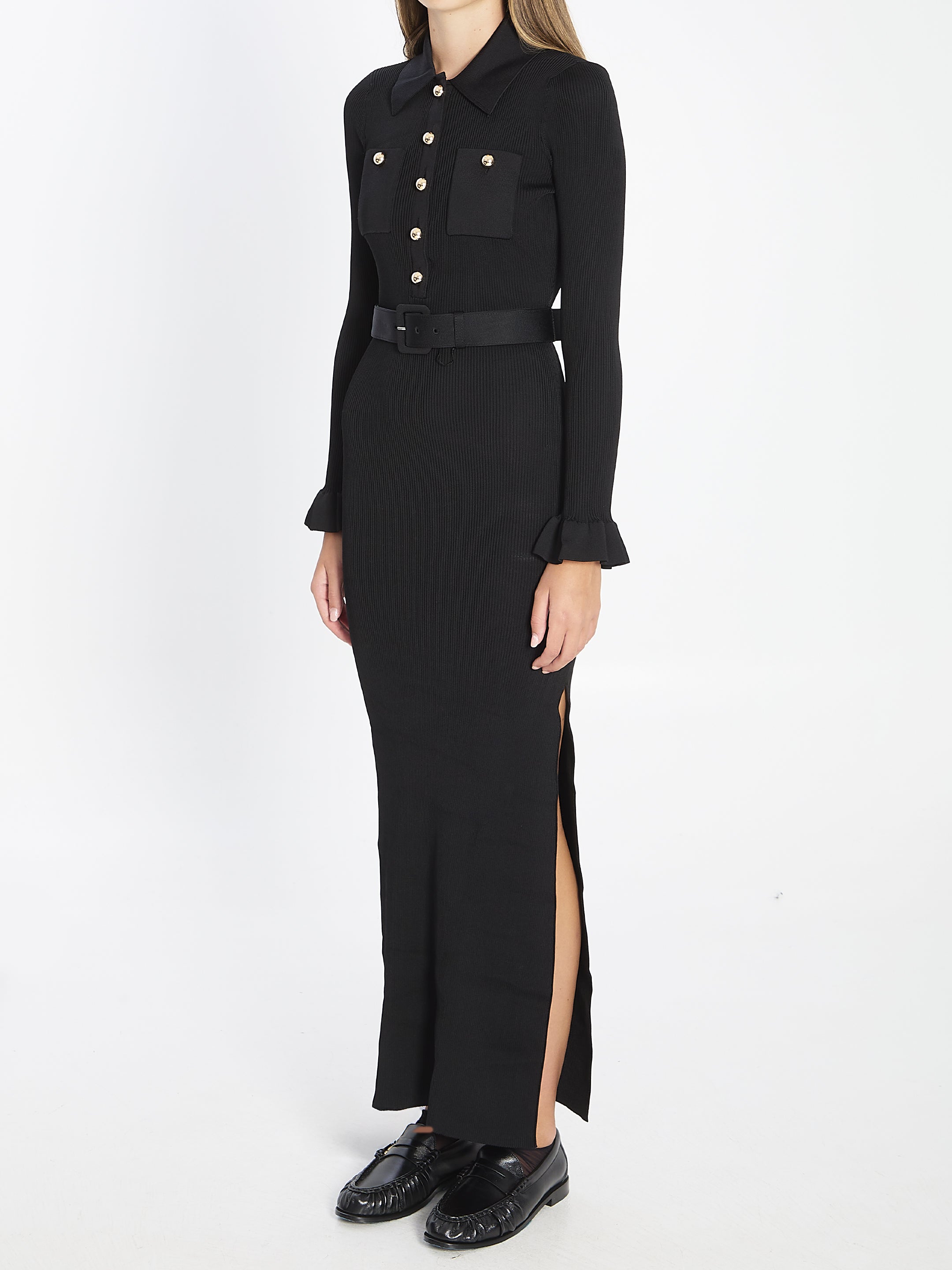 RIBBED KNIT MAXI DRESS Self-Portrait