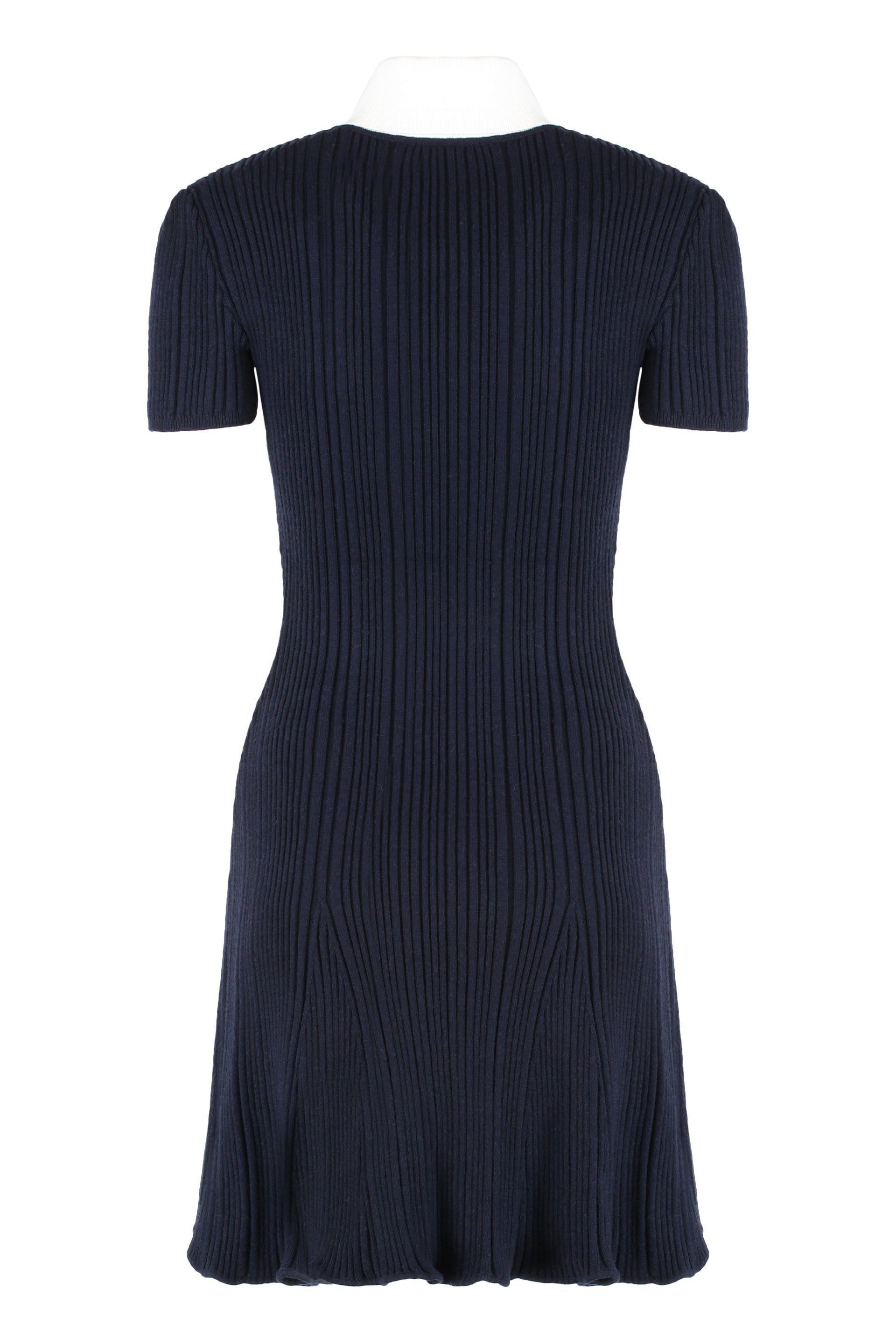 Mini Knitted Dress WITH Contrasting Collar - Self-Portrait - Woman