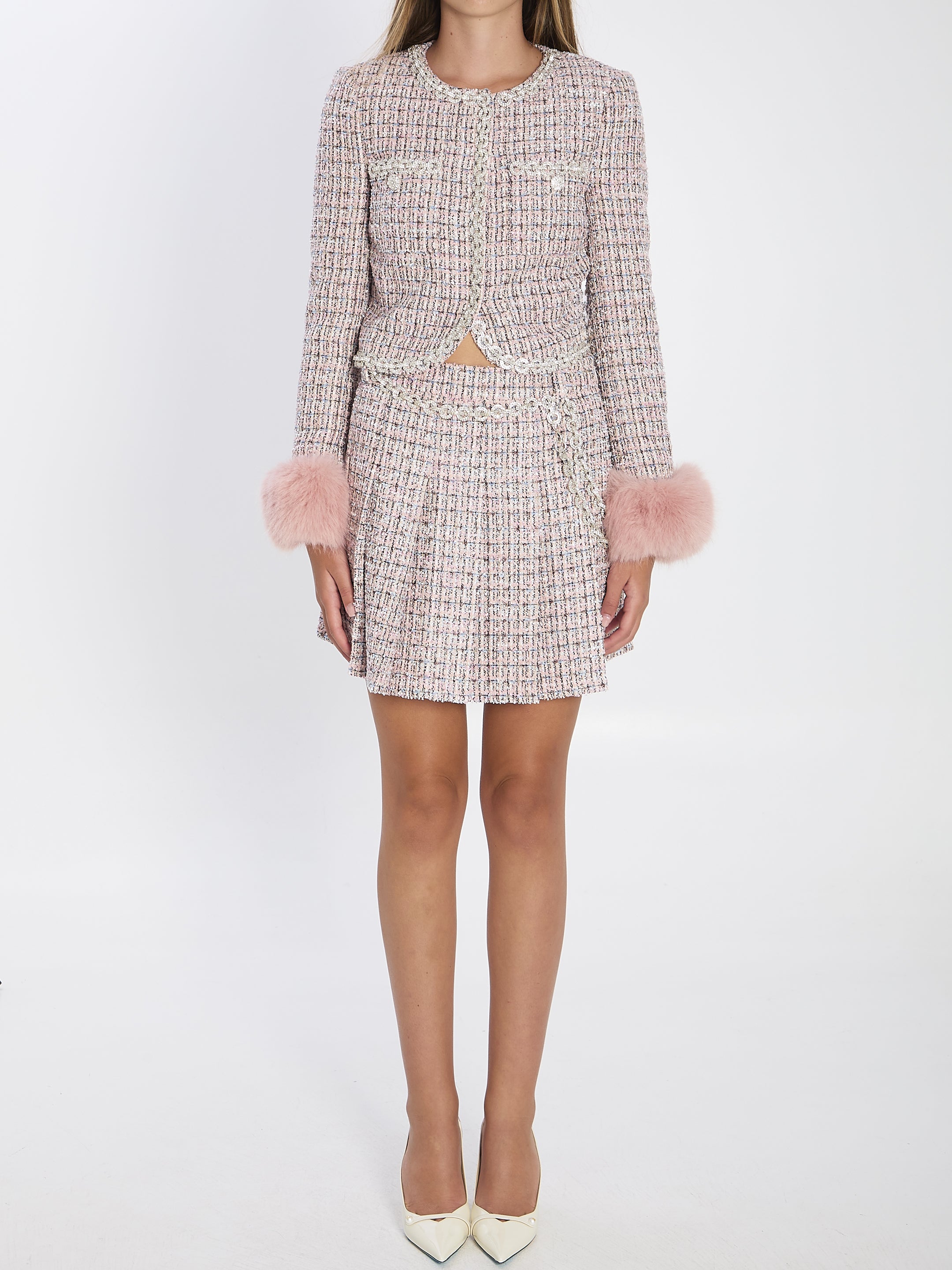 PLEATED SKIRT WITH BELT Self-Portrait