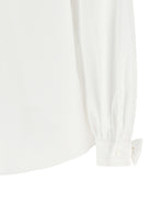 White poplin shirt by Valentino Garavani, detail of curled cuffs