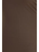 Brown Jacquemus Cabana one-piece swimsuit, back view showing ruffle detail