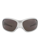 Balenciaga geometric shield-frame sunglasses in bio injection, front view
