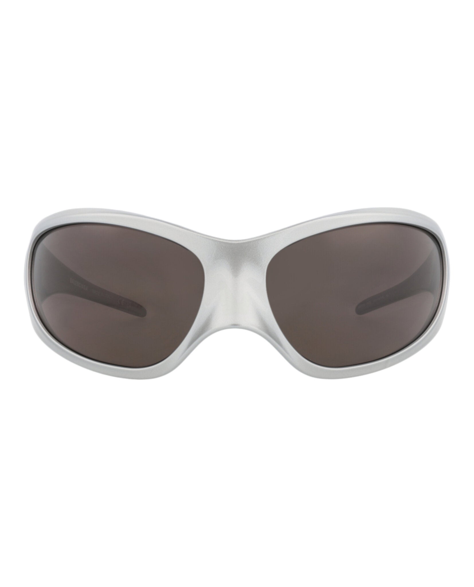 Balenciaga geometric shield-frame sunglasses in bio injection, front view