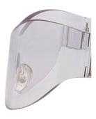 Black shield sunglasses by Balenciaga, top view showing frame width