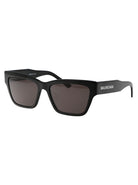 BLACK BLACK GREY ACETATE SUNGLASSES Balenciaga