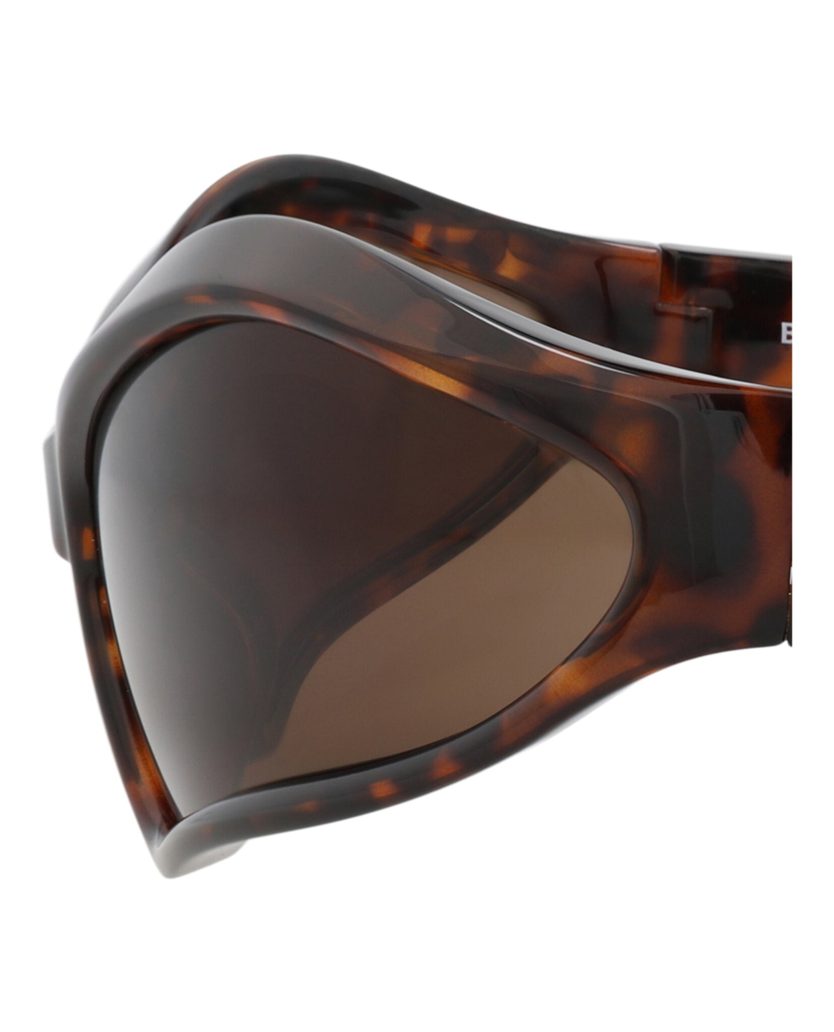 Balenciaga shield frame sunglasses, three-quarter angle view