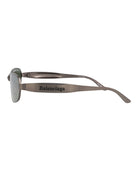 Balenciaga square sunglasses with metal nosepads, detail view