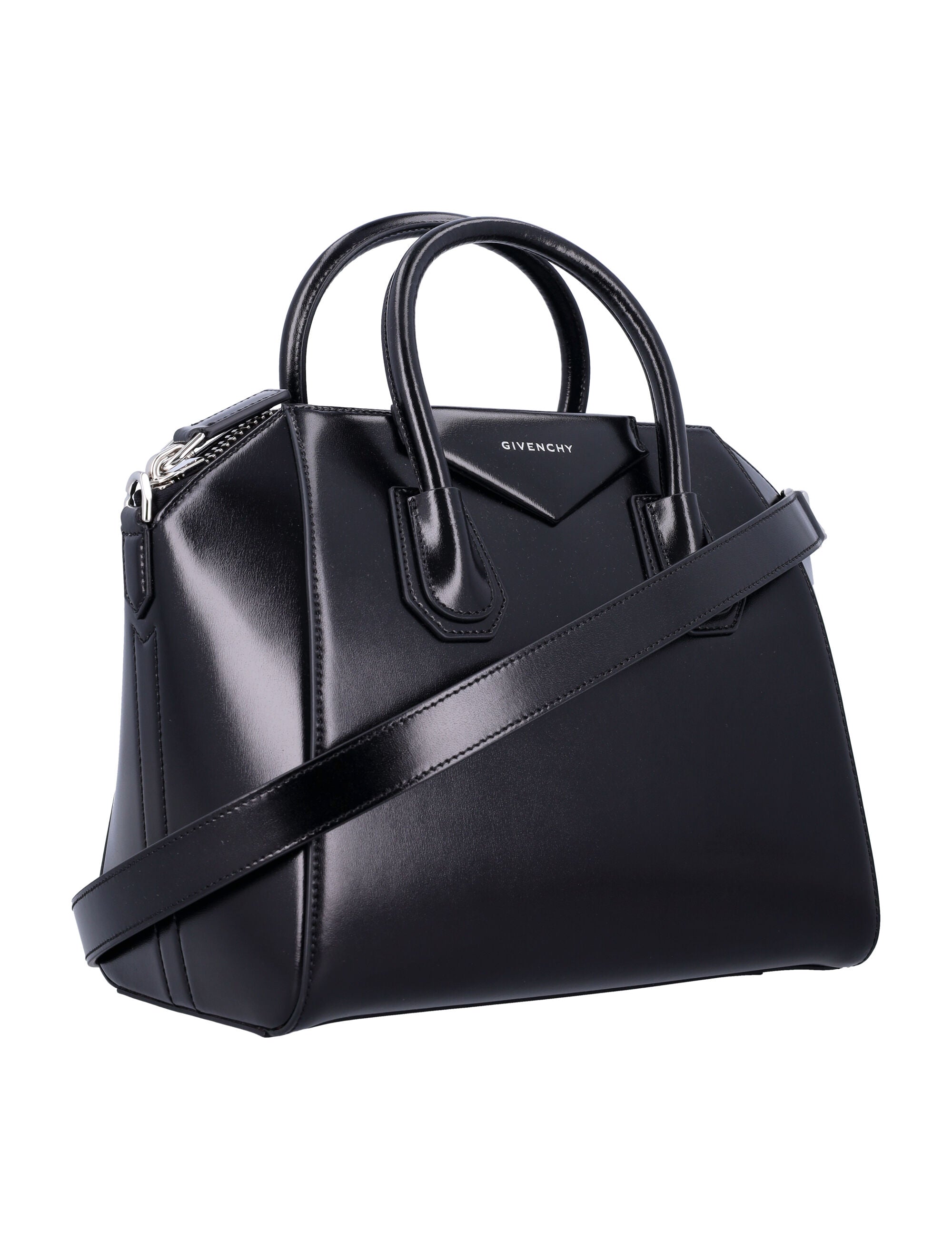 BLACK LEATHER SMALL ANTIGONA HANDBAG Givenchy