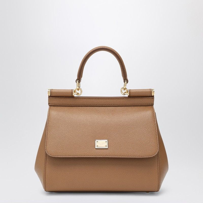 SICILY MEDIA LEATHER HANDBAG Dolce & Gabbana brown TU