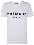 3 BUTTONS PRINTED T-SHIRT Balmain WHITE XS
