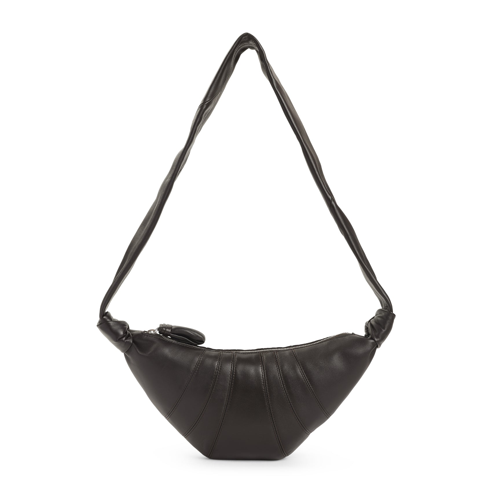 LEATHER CROISSANT ZIP BAG Lemaire BROWN UNICA