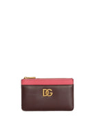 DOLCE &AMP; GABBANA CARD HOLDER IN BURGUNDY AND CYCLAMEN Dolce & Gabbana BORDEAUX CICLAMINO UNI